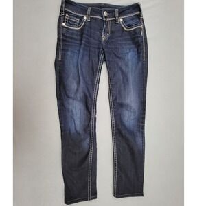 Silver Jeans Co Suki Skinny Dark Wash Womens Jeans‎ Size 27 Y2k Stretch